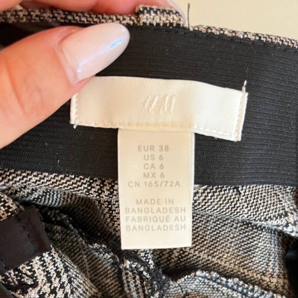 H&M Plaid work pants - Picture 3 of 3